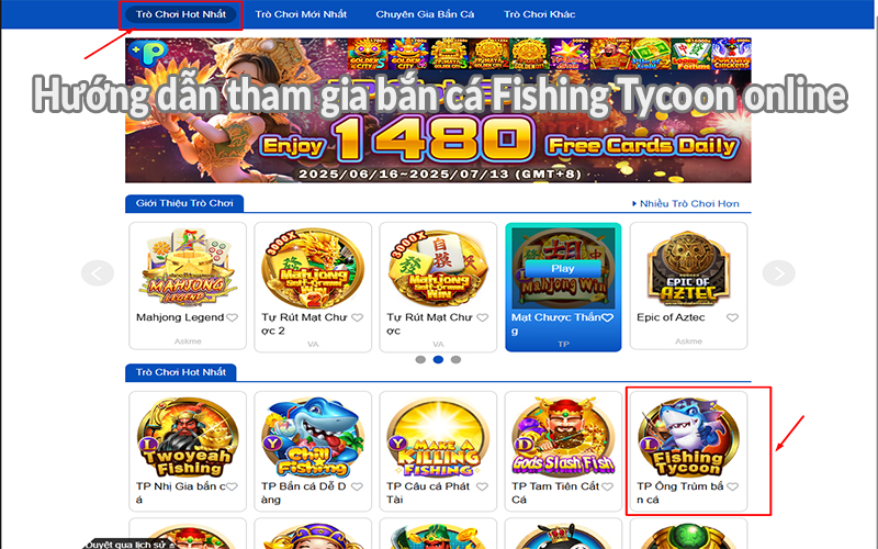 Hướng dẫn tham gia bắn cá Fishing Tycoon online